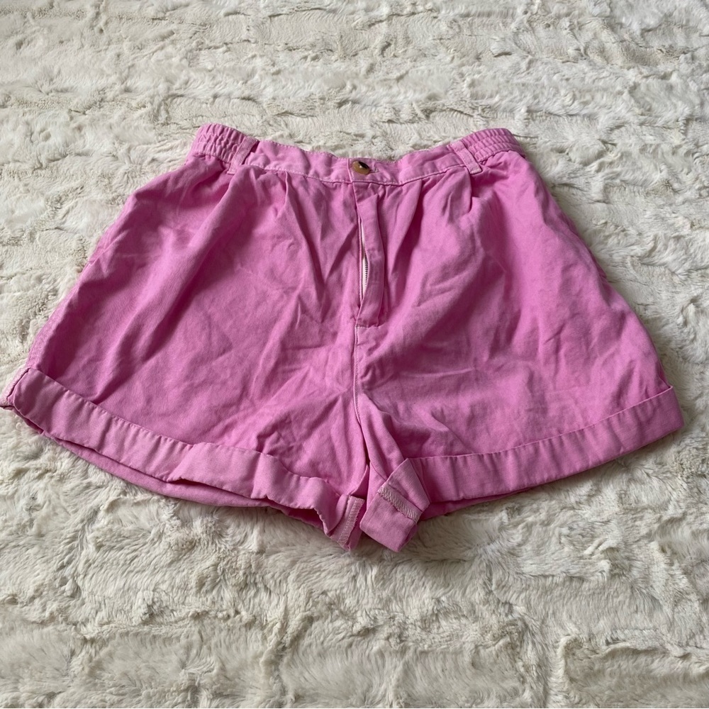 BDG Urban Outfitters Women's Pink High Waist Cuffed Shorts Size Medium